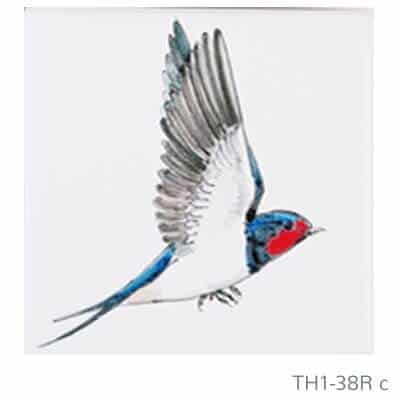Beschilderde Friese witjes serie Tuinvogels vliegend TH1-38R | Vogel C