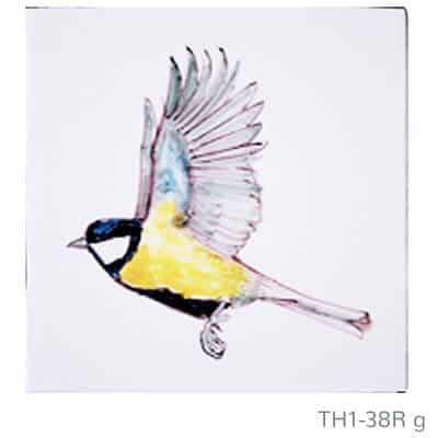 Beschilderde Friese witjes serie Tuinvogels vliegend TH1-38R | Vogel G