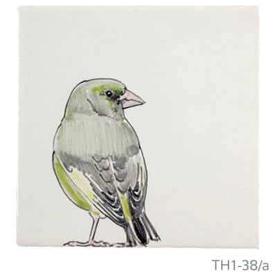 Beschilderde Friese witjes serie Tuinvogels | Vogel A