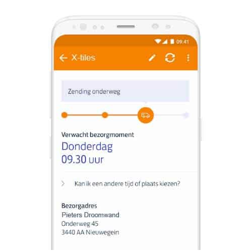 Track and trace voorbeeld PostNL