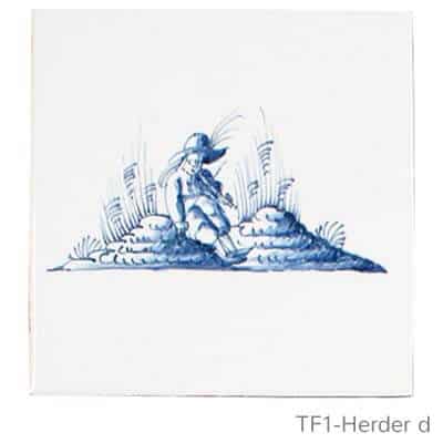 Friese witjes beschilderd Herder serie - afbeelding D