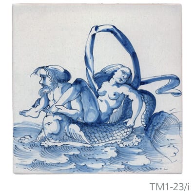 Friese witjes beschilderd Zeewezen serie - afbeelding i