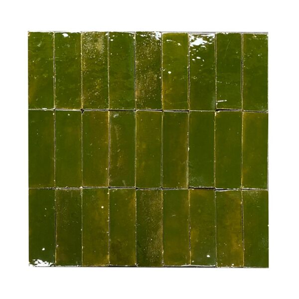 Bejmat tegels groen in steens patroon
