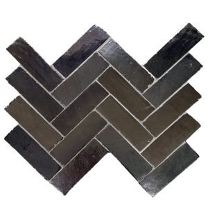 Bejmat tegels brons in visgraat